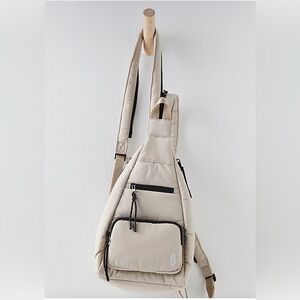 Free People Catwalk Sling Bag in Taupe NWT